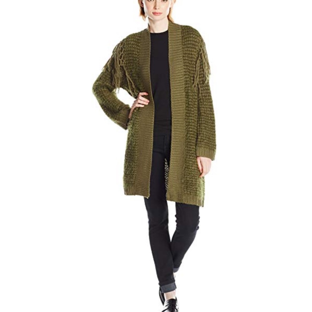 Volcom Fringed Open Front Cardigan - image 3